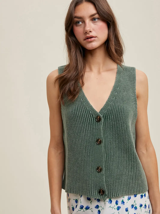 Button-Up Sweater Vest
