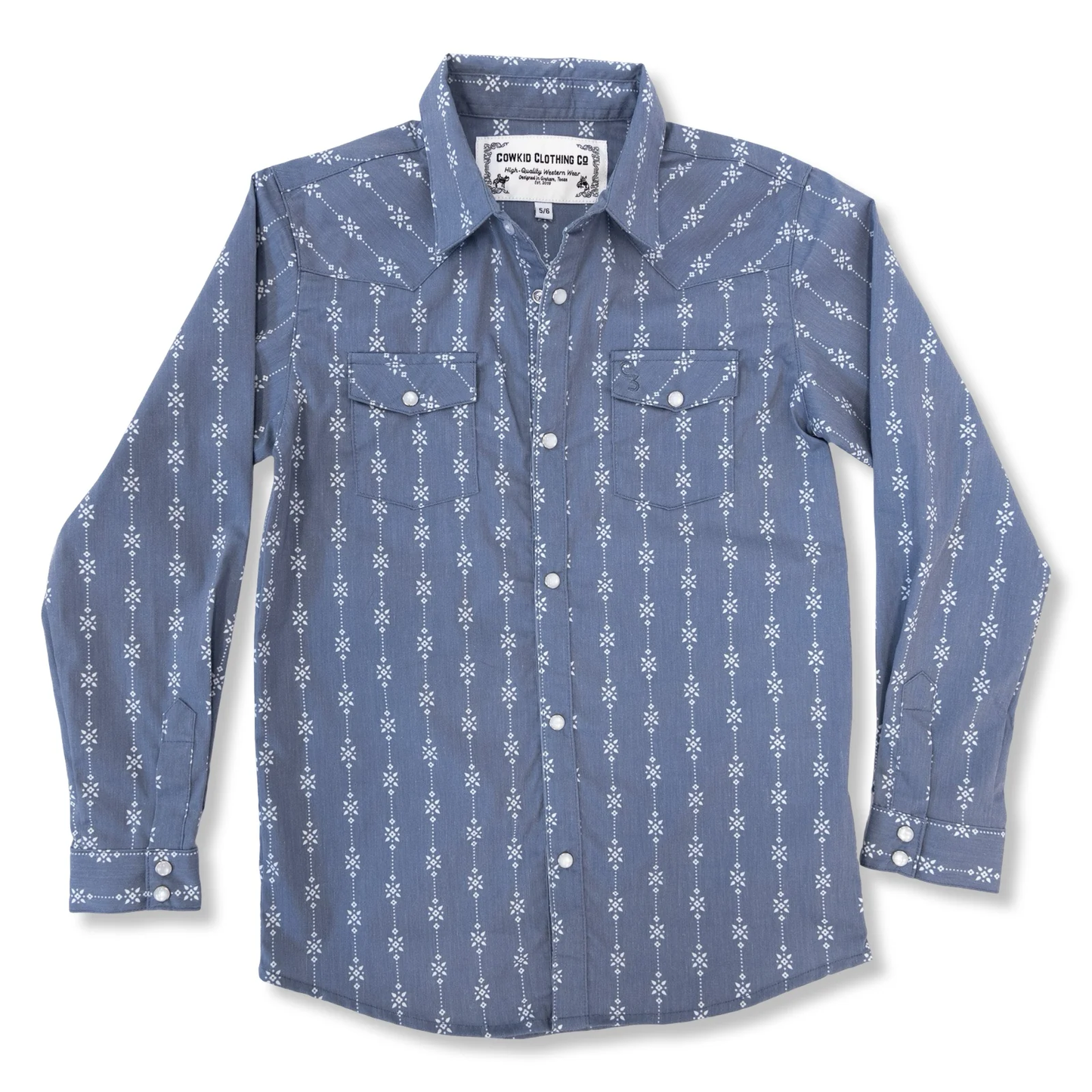 Starlight Vintage Long Sleeve Pearl Snap Onesie