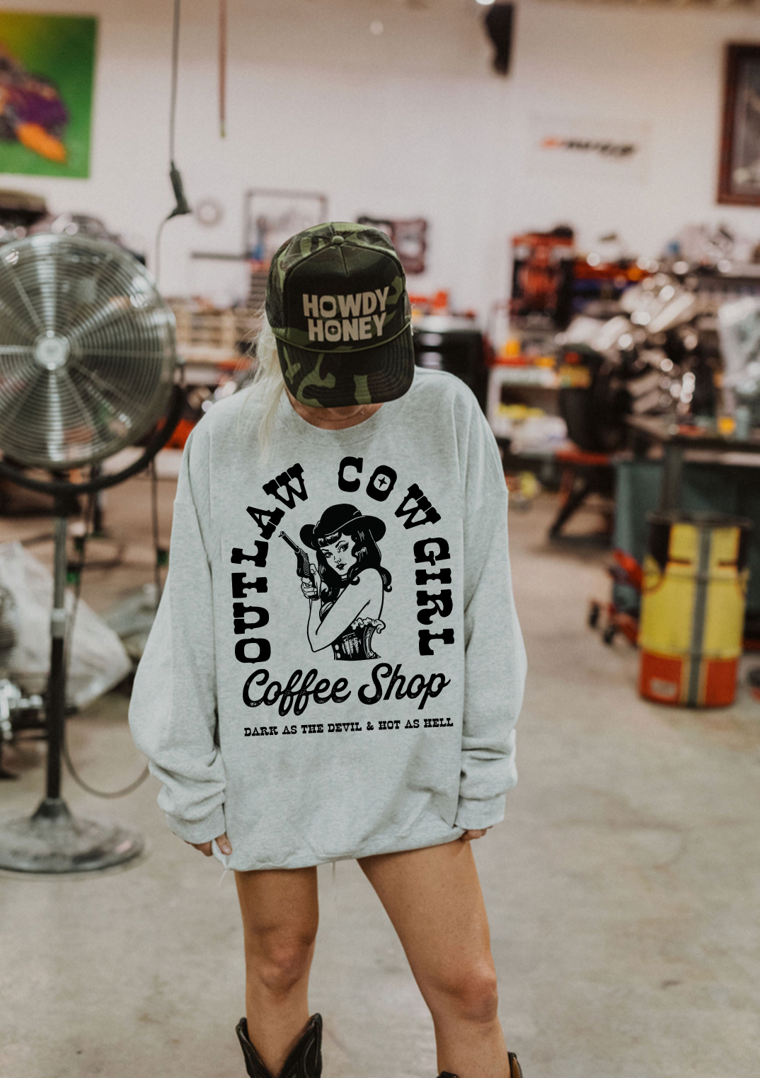 Outlaw Cowgirl Coffee Club Crewneck