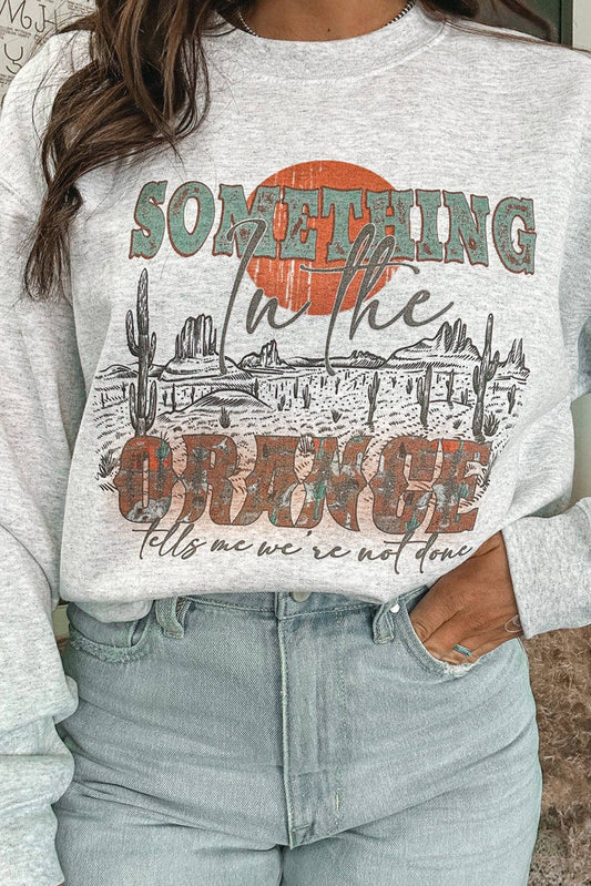 SOMETHING in the ORANGE Graphic Relaxed Sweatshirt